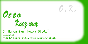 otto kuzma business card